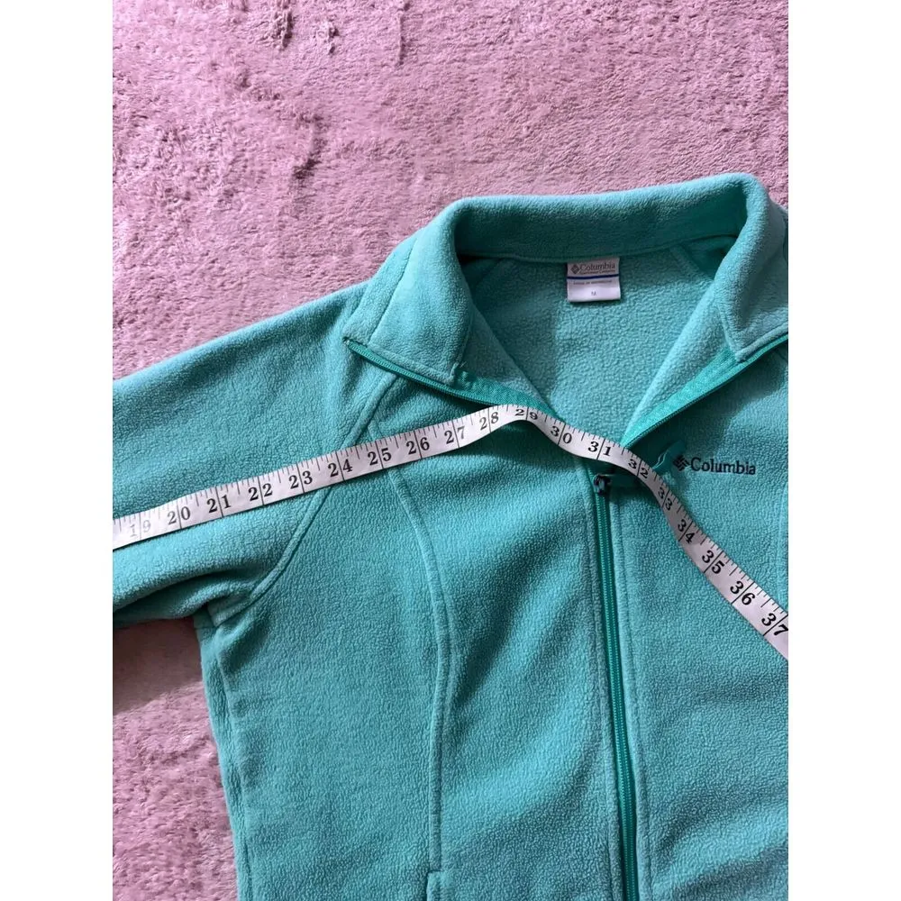 Columbia Womens Fleece Jacket Full Zip aqua‎ Size Medium - Image 6