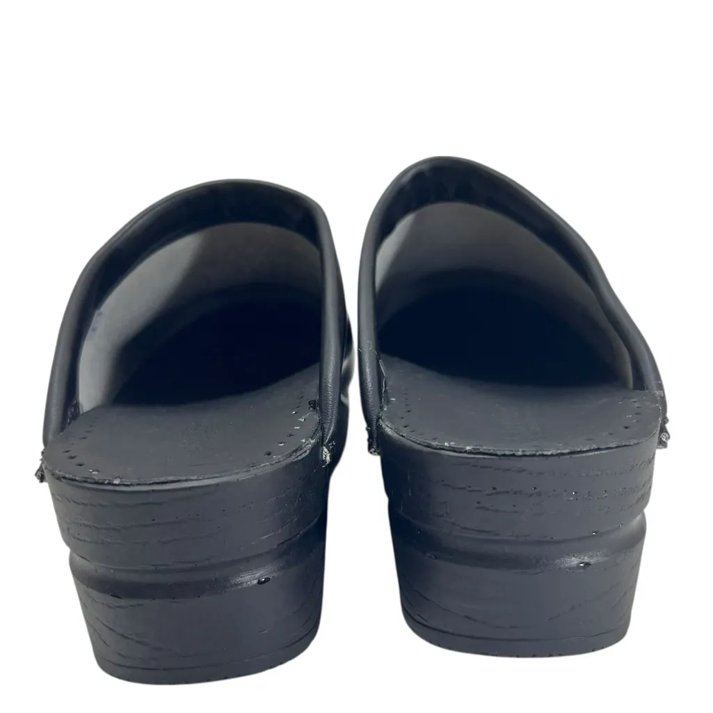 BJORK STELLA Open Back Cabrio Brown Leather Clogs Size 10 - Image 9