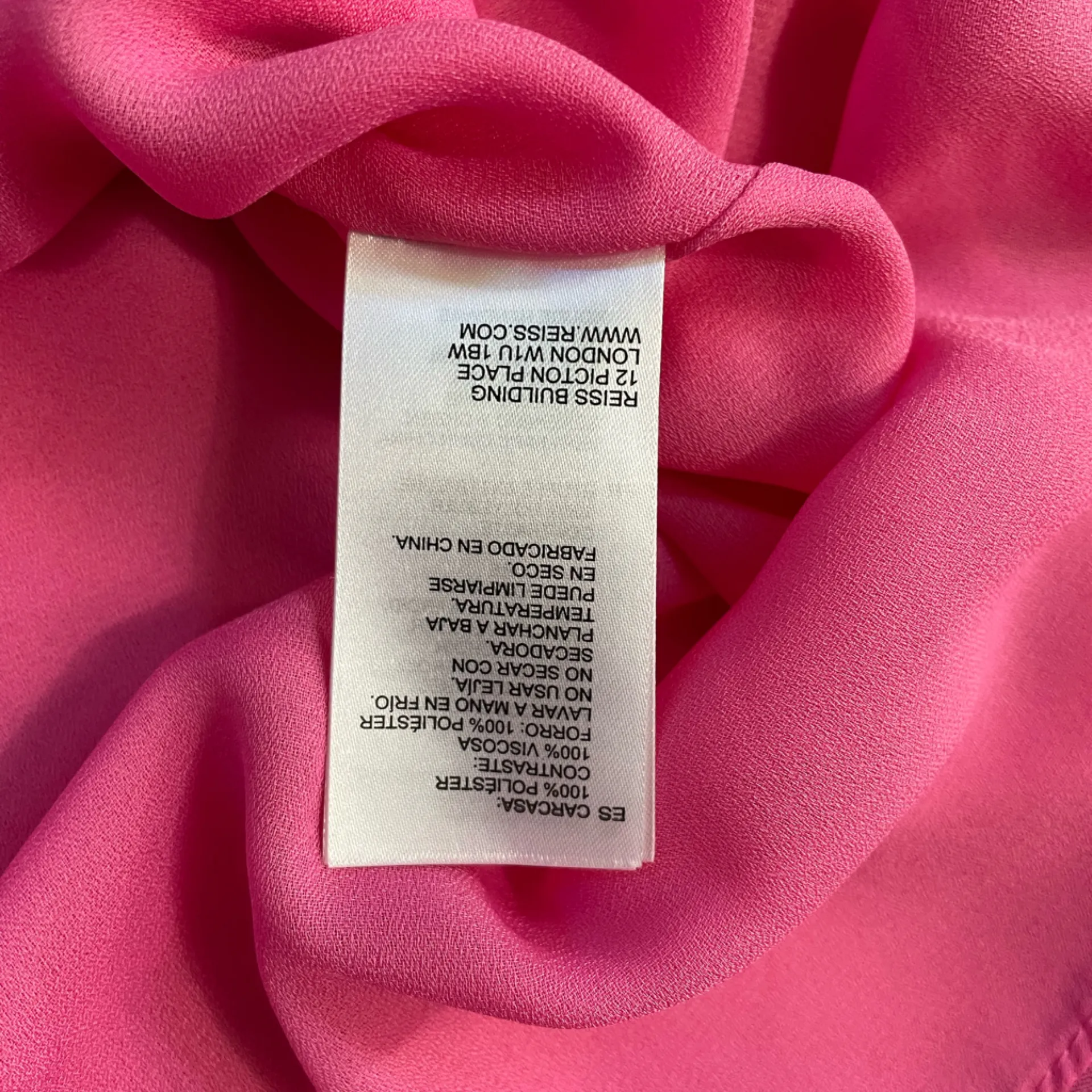 Reiss Cheyenne Pink Bow Back Cut-Out Midi Dress Cocktail Wedding Guest Sz 4 🧡🎀 - Image 14