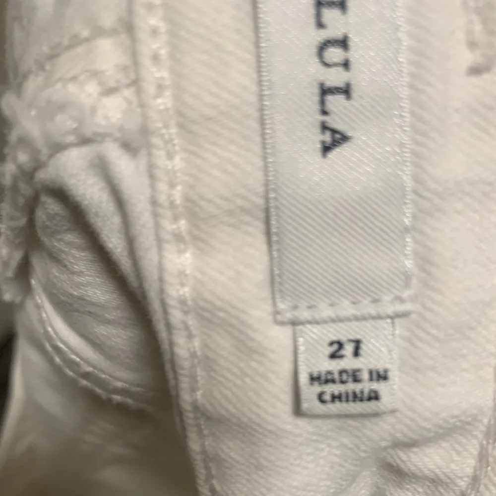 Talula White Denim Raw Hem Shorts - Image 3