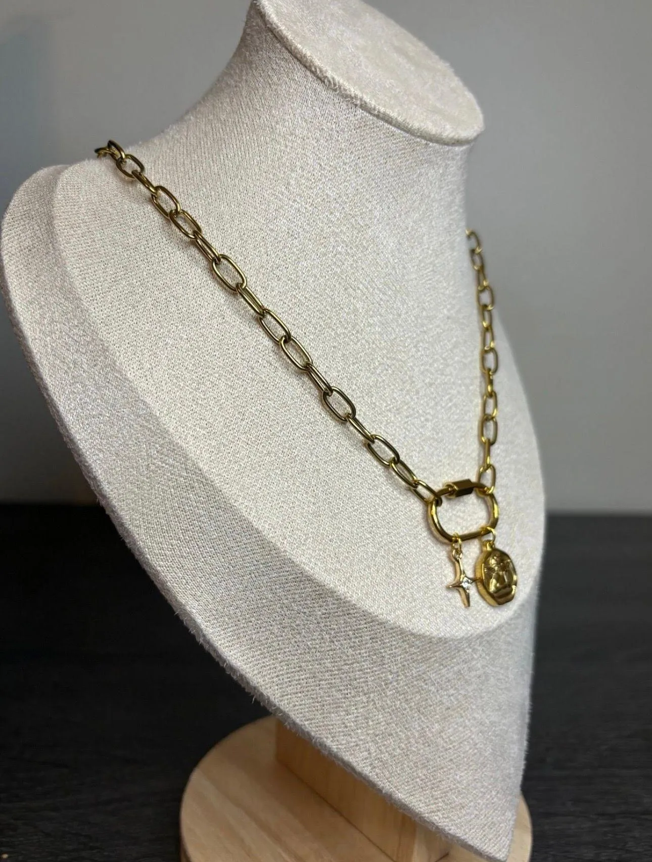 Handmade Gold Angel Charm Necklace - Image 2