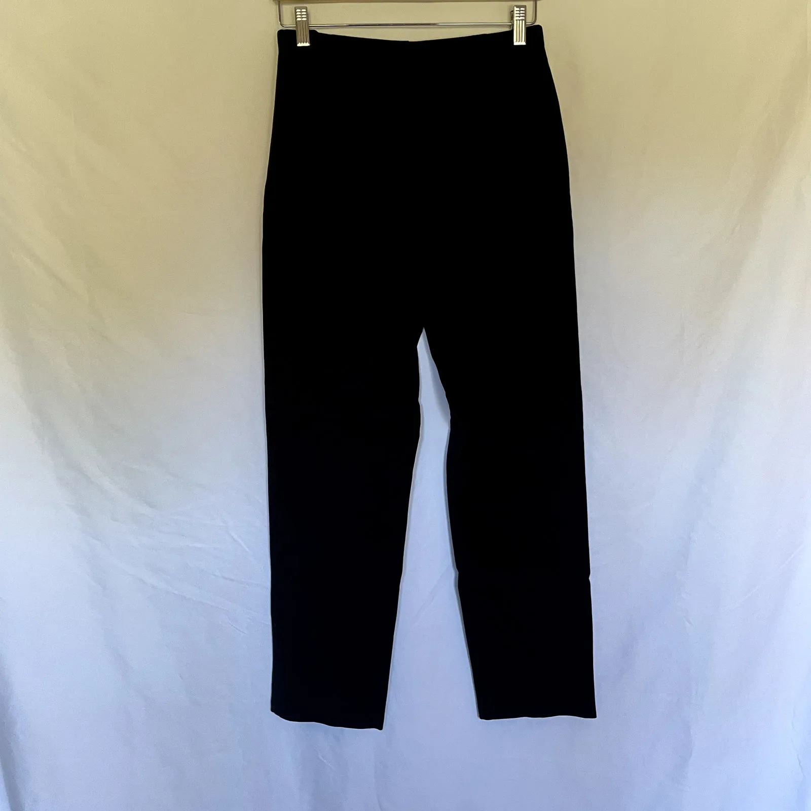 Eddie Bauer stretch black trousers women's pants size 6 cotton side zip comfort - Image 4