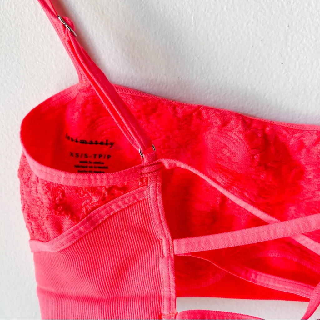 Free People Intimately Bra XS Neon Coral - Image 7