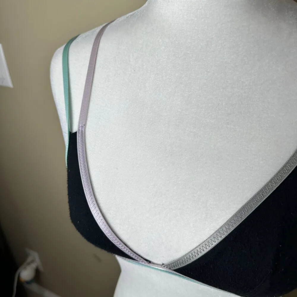 INTIMATELY FREE PEOPLE Black & Multi Colored Strappy Bra Bralette Top Size XS - Image 4