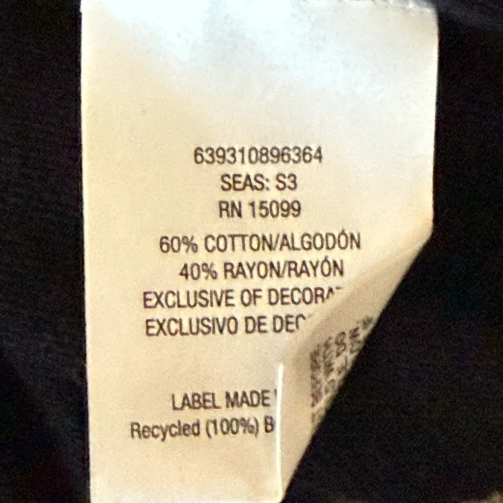 METAPHOR Lightweight Black Cotton Blend Button Up Cardigan Lace NWT Size Large - Image 10