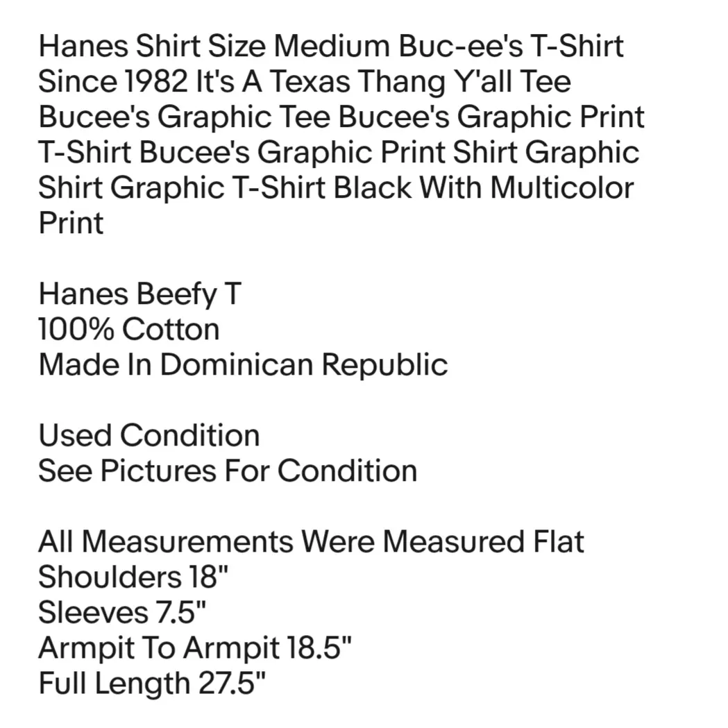 Hanes  Shirt Size Medium Buc-ee's T-Shirt Since 1982 It's A Texas Thang Y'all Tee - Image 2