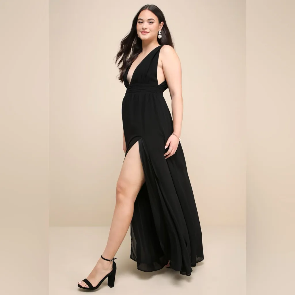 LULU’S Heavenly Hues Black Maxi Dress - Image 10