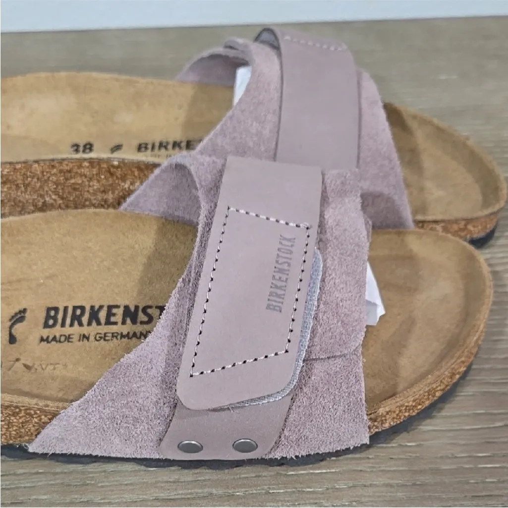Birkenstock Oita Sandals Suede Purple Fog Light Purple Strappy Birks Size 39 - Image 13