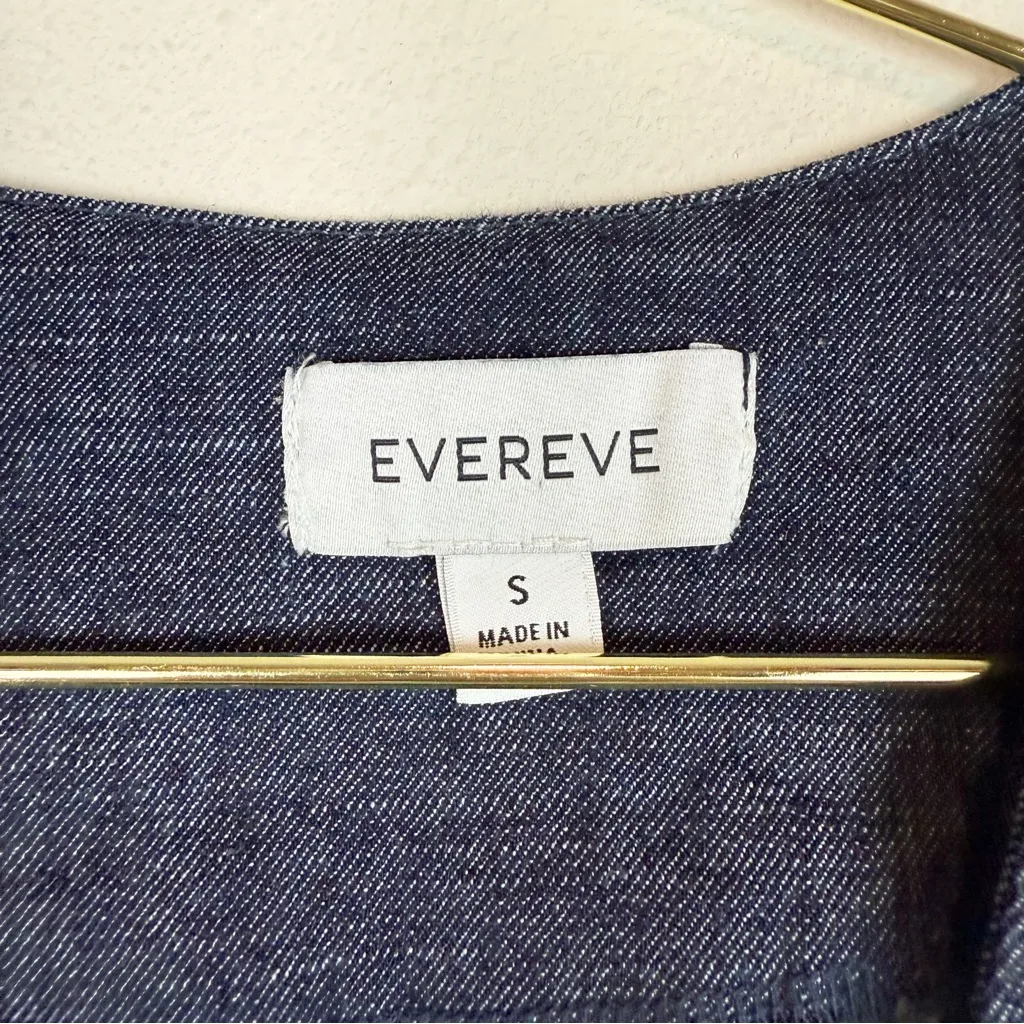 Evereve Ever Denim Vest Dark Rinse Size Small - Image 5