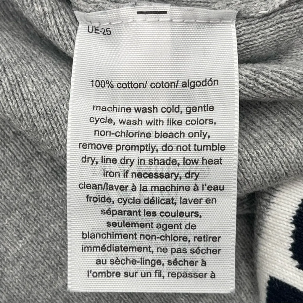 Tommy Hilfiger Tommy Jeans Small Cotton Logo Graphic Cropped Hooded Sweater Gray - Image 8