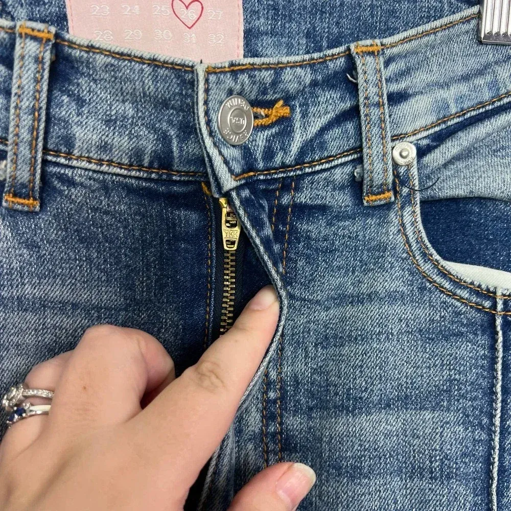 Revice Venus Crop Star Jeans in Stargazer Medium Wash‎ Blue Size 26 - Image 5