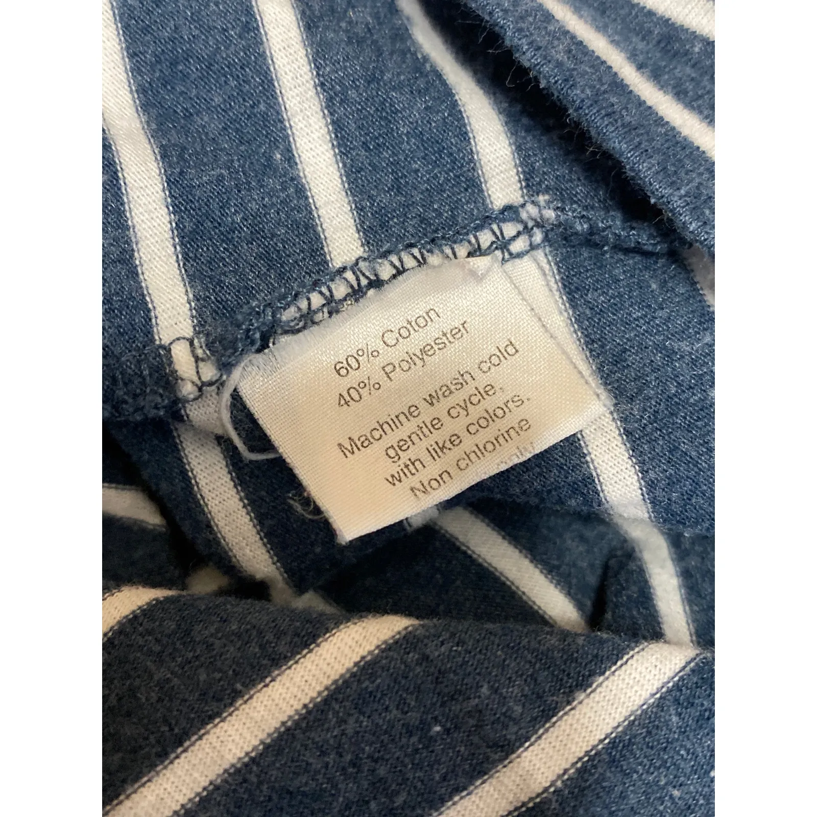 J.Crew Womens Blue Striped Crew Neck Short Sleeve Basic Tee Casual T - Image 4