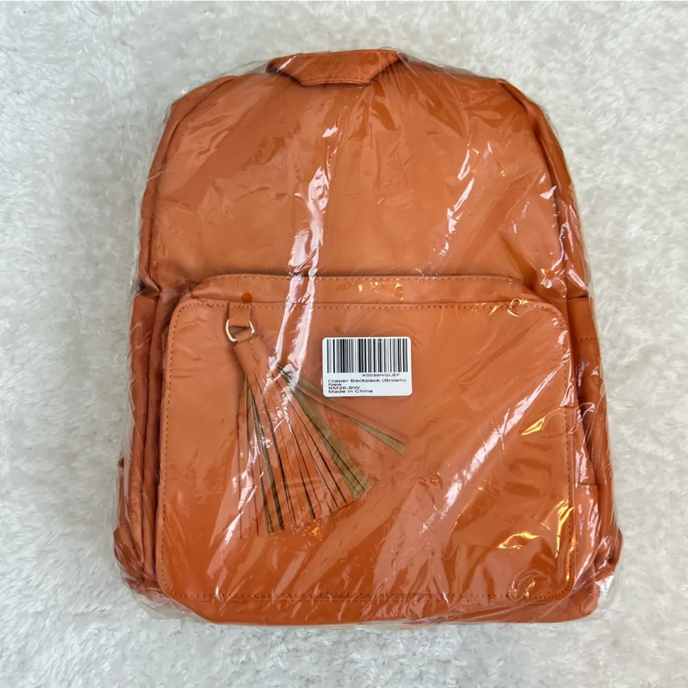 Minsong vegan leather diaper bag backpack - Image 5