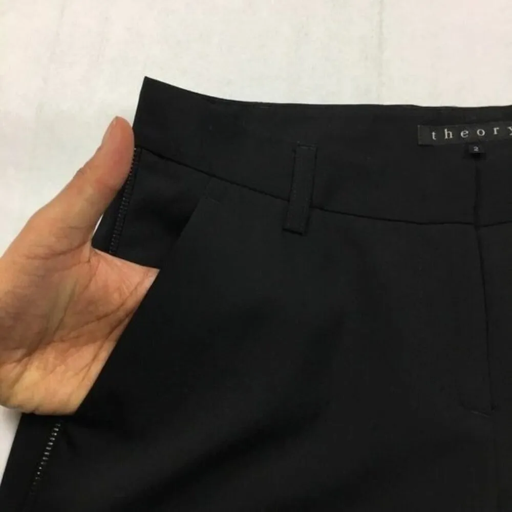 Theory Tassa Poet‎ Wool Zipper Trim Slim Pant - Image 3