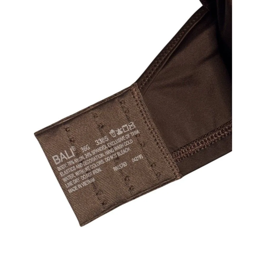 Bali Passion for Comfort Minimizer Underwire Bra 36G Warm Cocoa New - Image 7