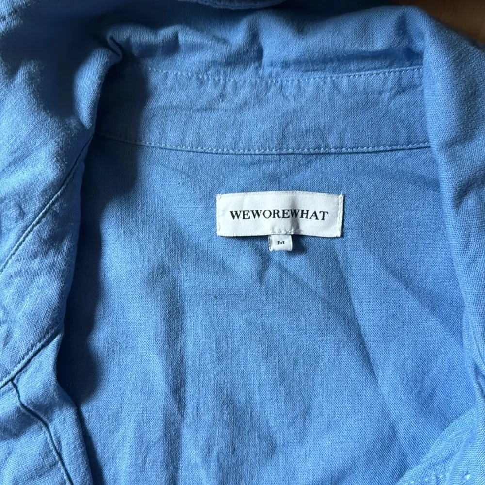 WEWOREWHAT BLUE OVERSIZED BUTTON DOWN - Image 2