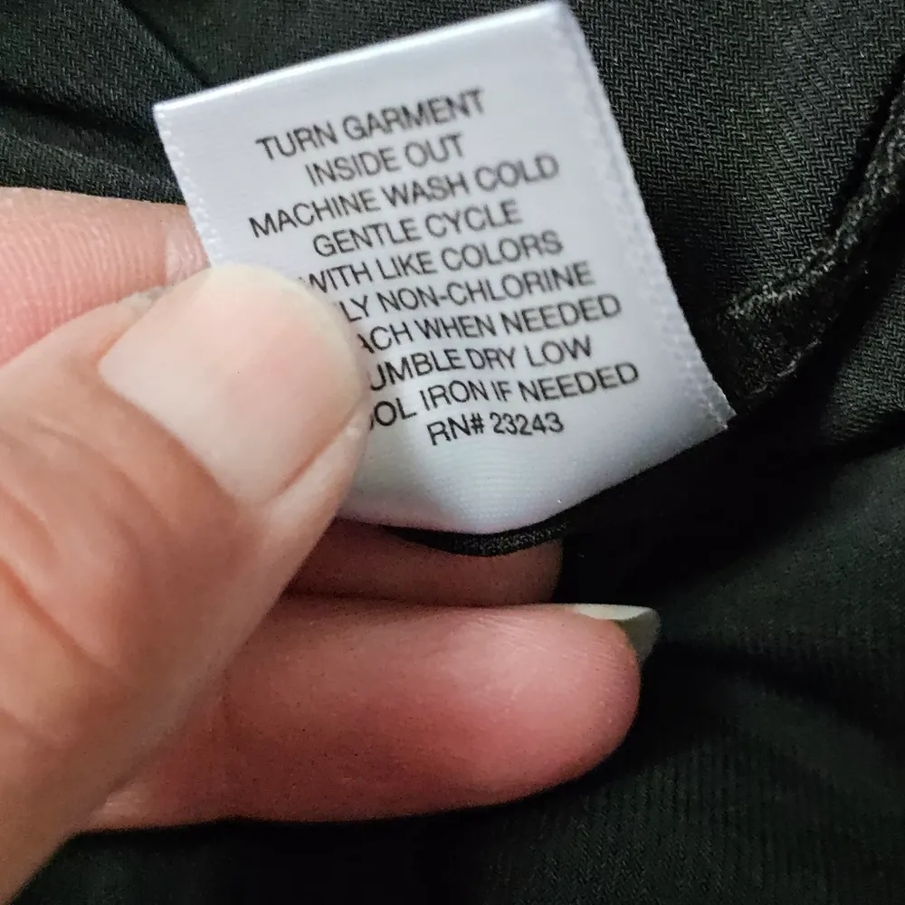 NY&CO Black Surplice Long Sleeve Jersey Knit Blouse Size Large - Image 9