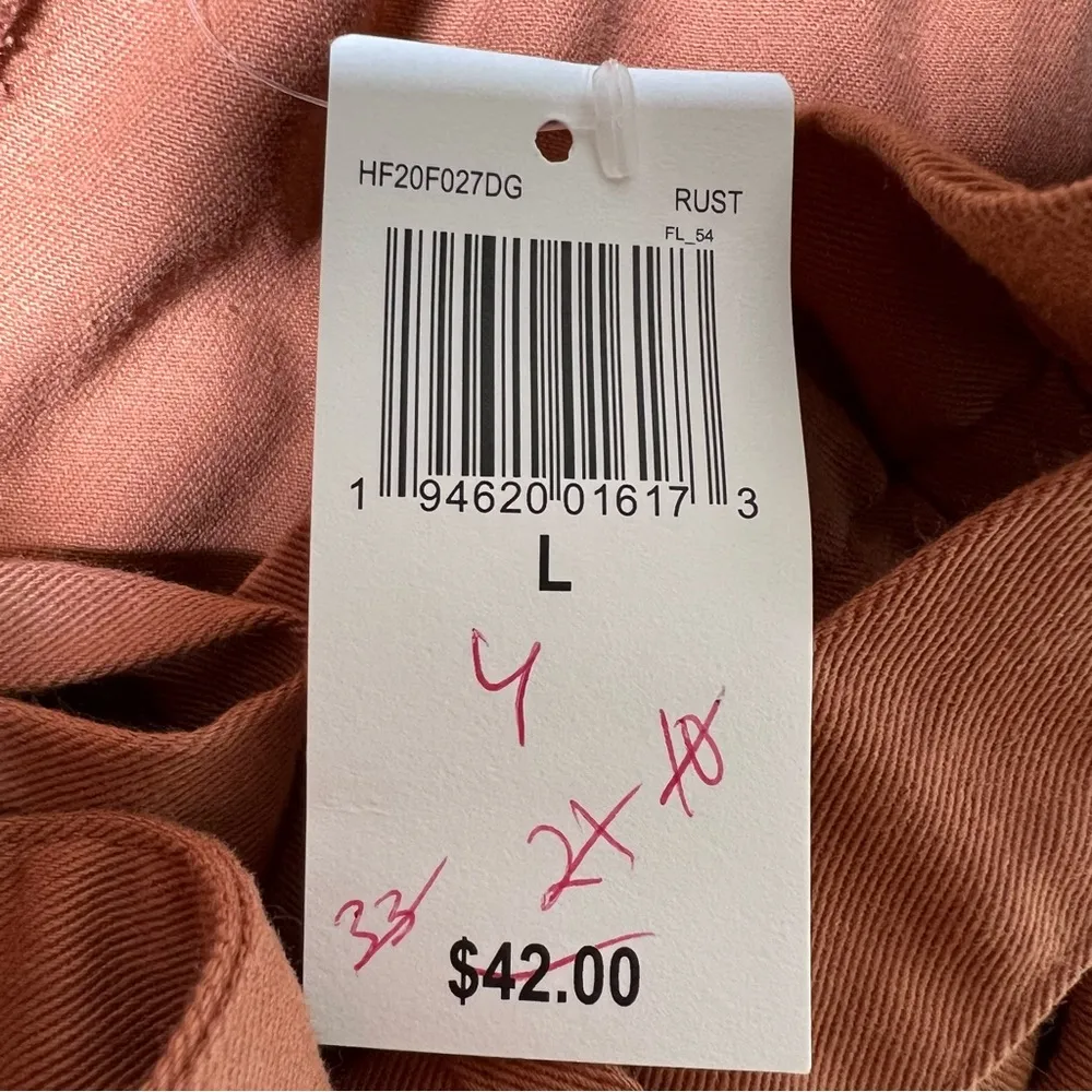 NWT Hyfve Dry Goods Burnt Orange Paperbag Cargo Shorts - Image 11