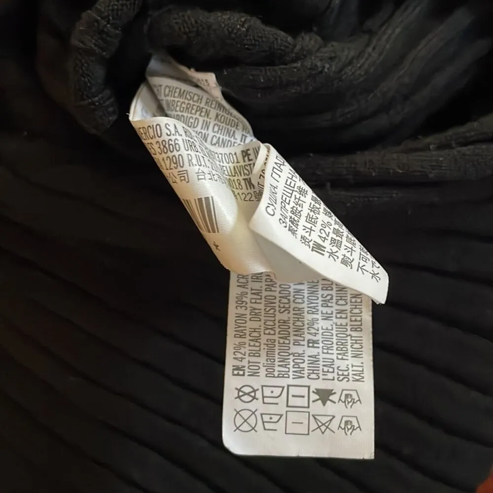 Forever XXI Lace Up Black Ribbed Bodysuit Small Witchy Goth Sexy Indie Sleaze - Image 5