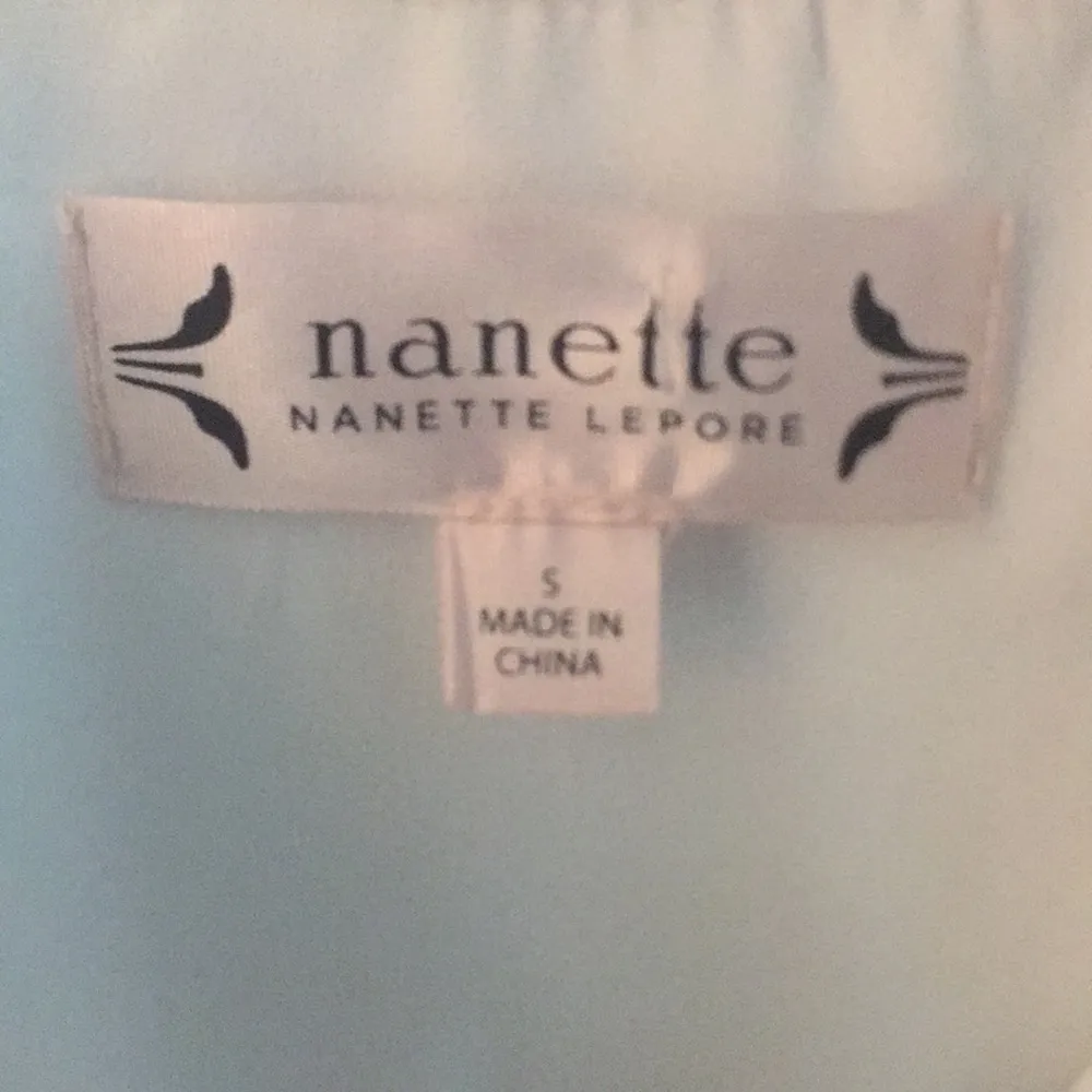 Nee Nanette Lepore Tailored Long Sleeve Button Down Luxe Semi-Sheer Blouse - Image 5