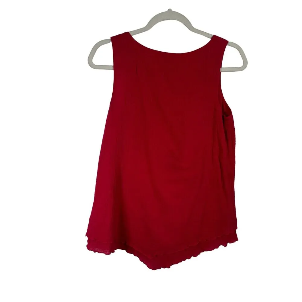 Soft Surroundings Siesta Key Pink Gauze 100% Cotton Sleeveless Tunic Womens XS - Image 6