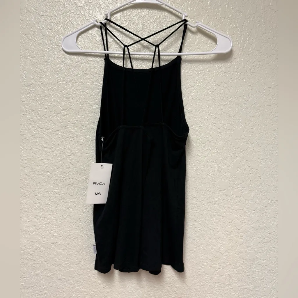 NWT RVCA Black Strappy Back Tank Top Size Small - Image 4