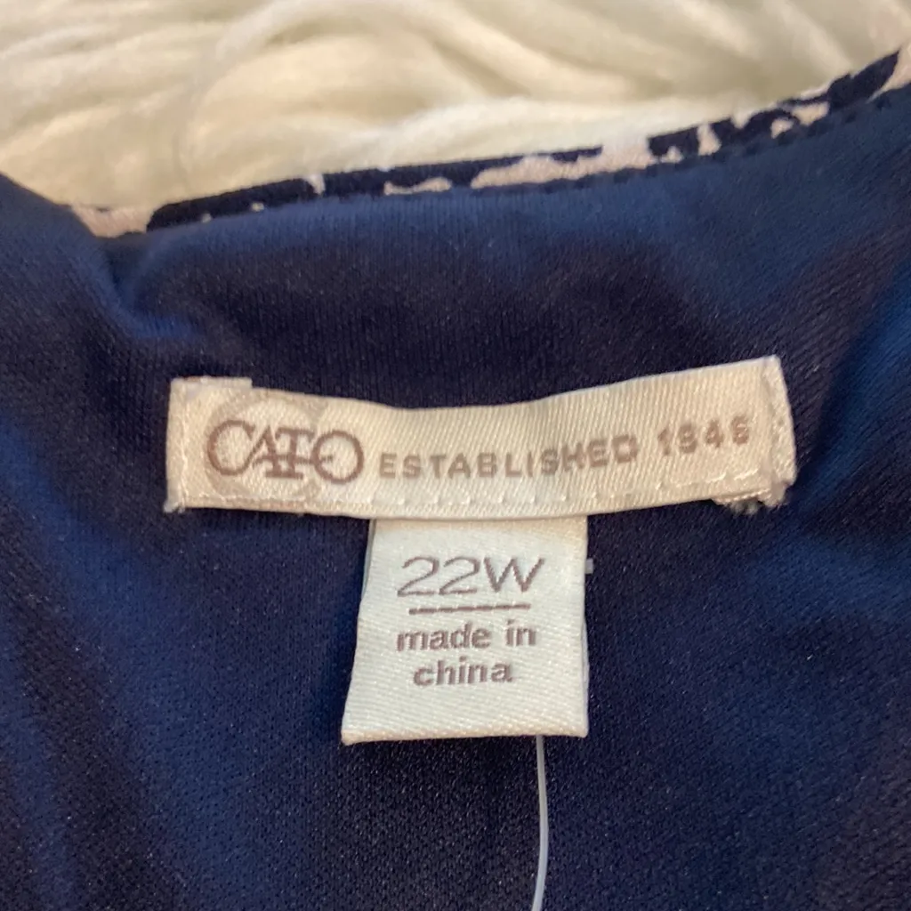CATO Jampsuit size 22W brand new inseam 20” bust 46” color black and white - Image 10