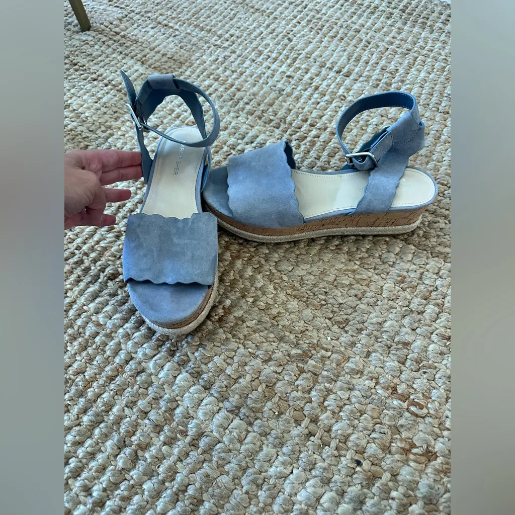 MARC FISHER Faitful Flatform Sandals Blue size 8 - Image 3