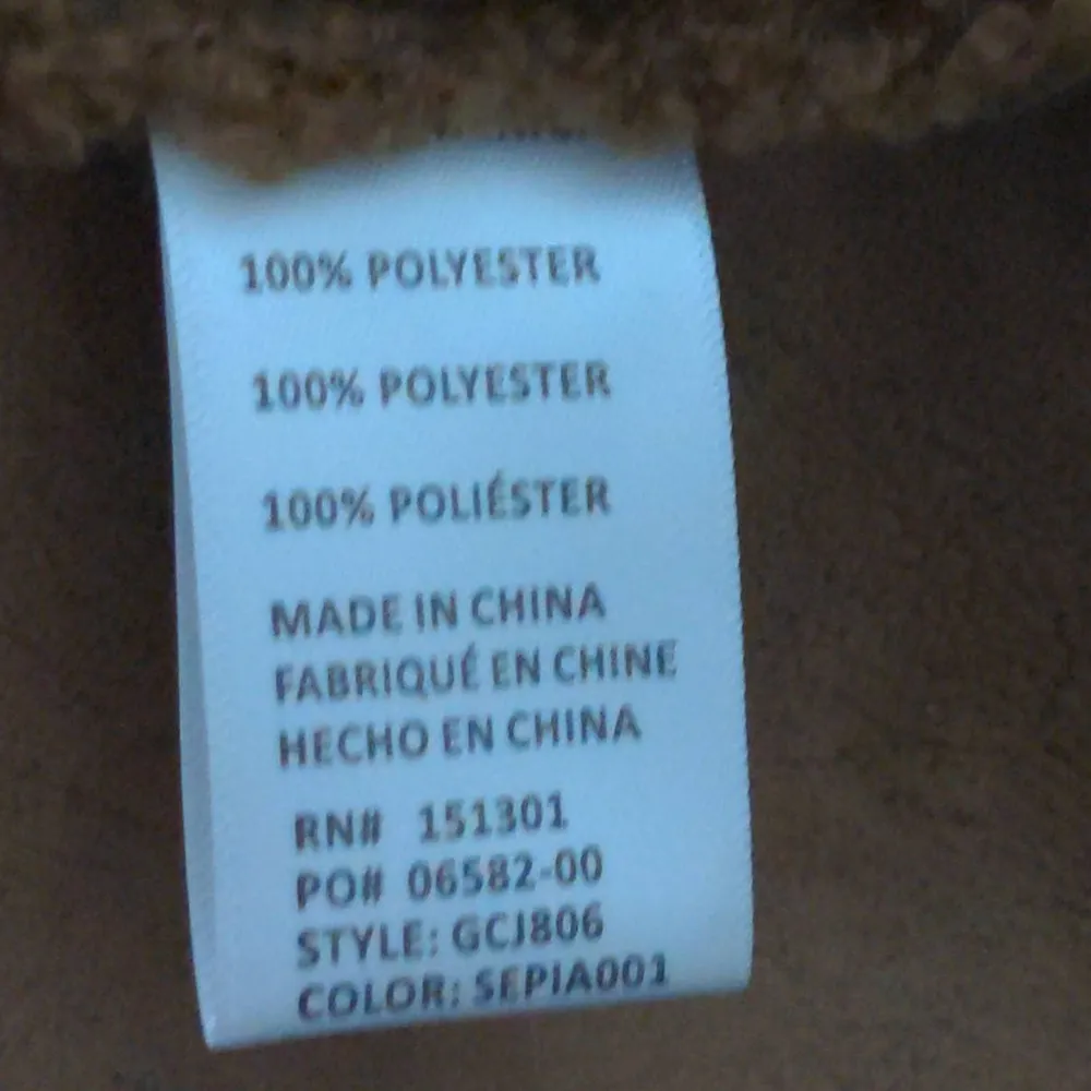 Contour Faux Shearling Jacket In Sepia Shacket 7/8 (4XL/5XL) New - Image 7