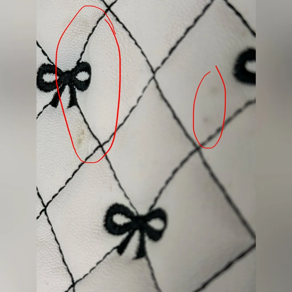 Luv‎ Betsey By Betsey Johnson Pink Black Large Bag Bows Tote Quilted Y2K Quirky - Image 8