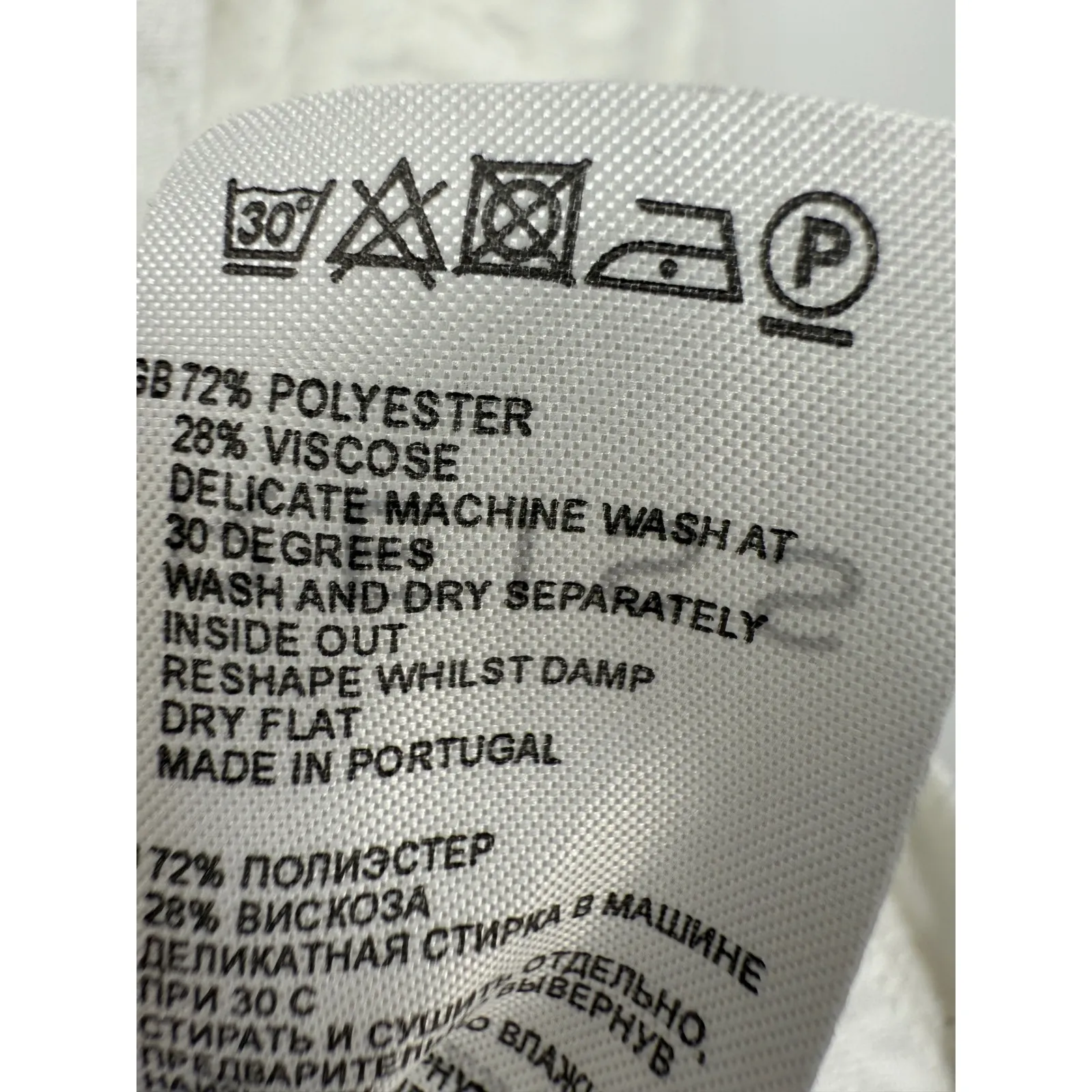 REISS White Textured Crewneck Pullover Sweatshirt Womens Size Medium - Image 3