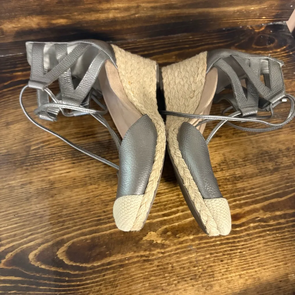 Vionic  Calypso Pewter Lace‎ Up Wedges Size 7 - Image 8