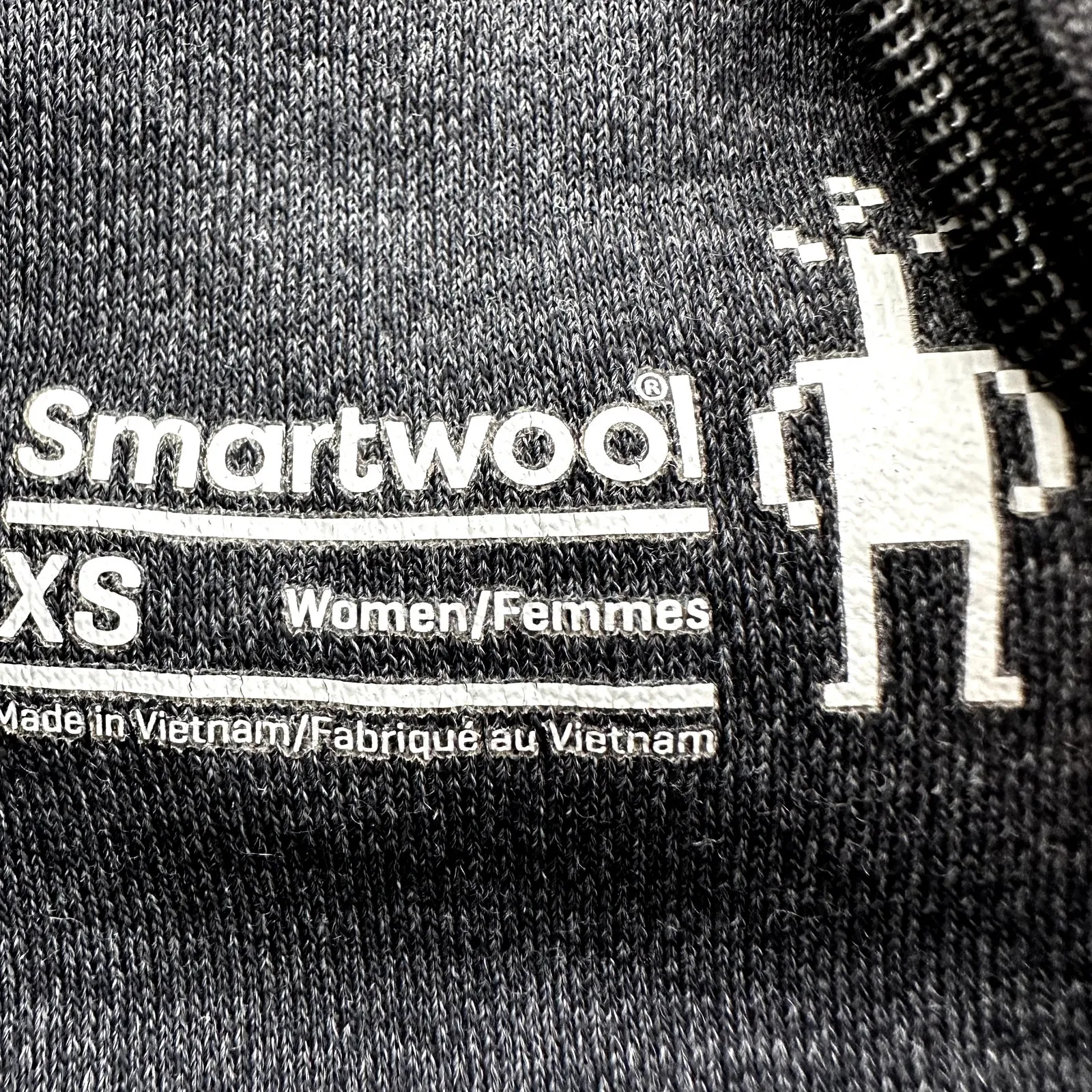 Smartwool Merino 250 Base Layer 1/4 Zip UPF 50+ Long Sleeve Turtleneck Gray XS - Image 2