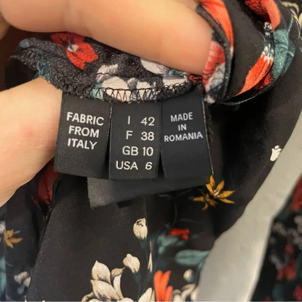 Derek Lam Silk Floral Mock Neck Blouse - Image 11