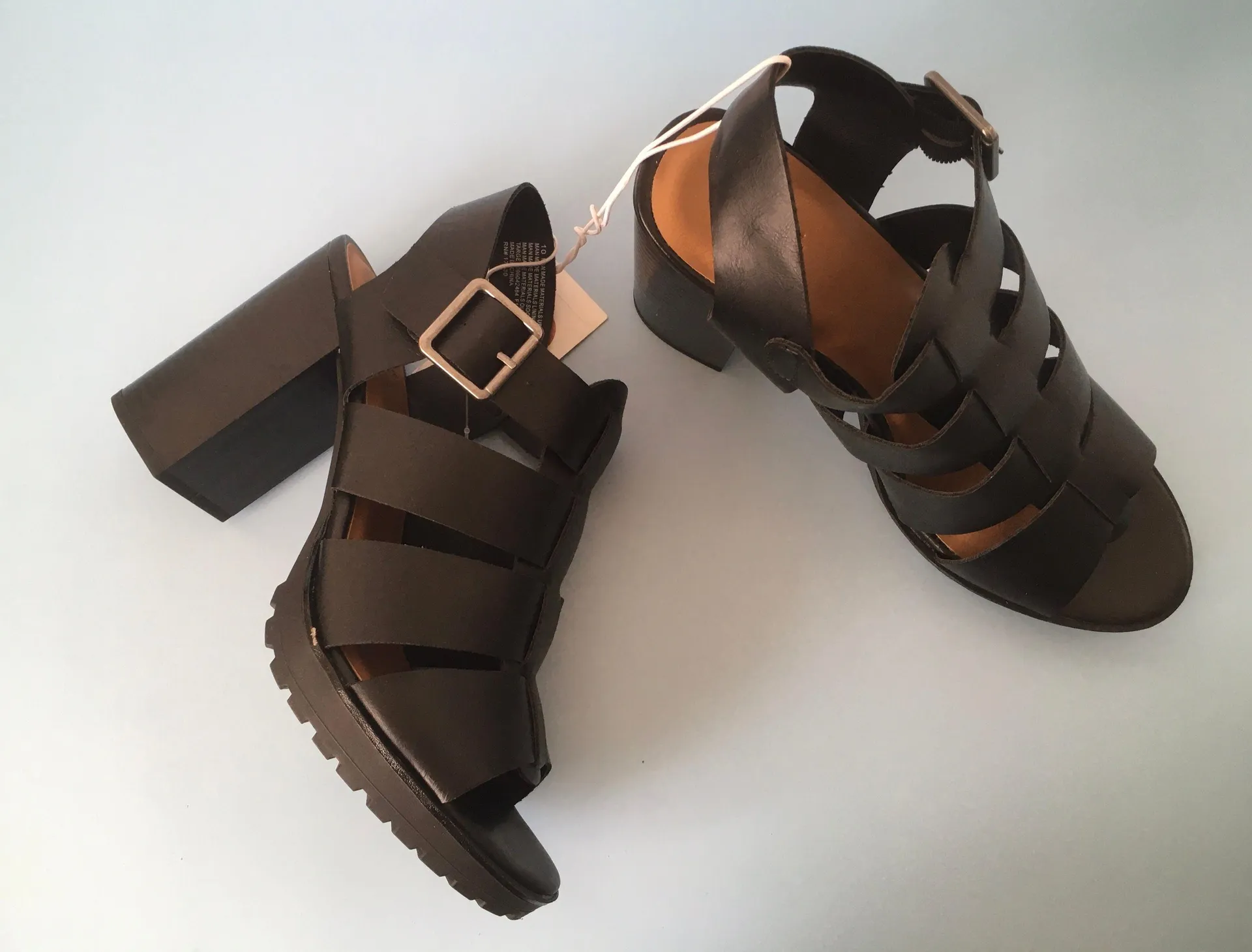 Black Heels/Sandals, Size 10 - Image 4