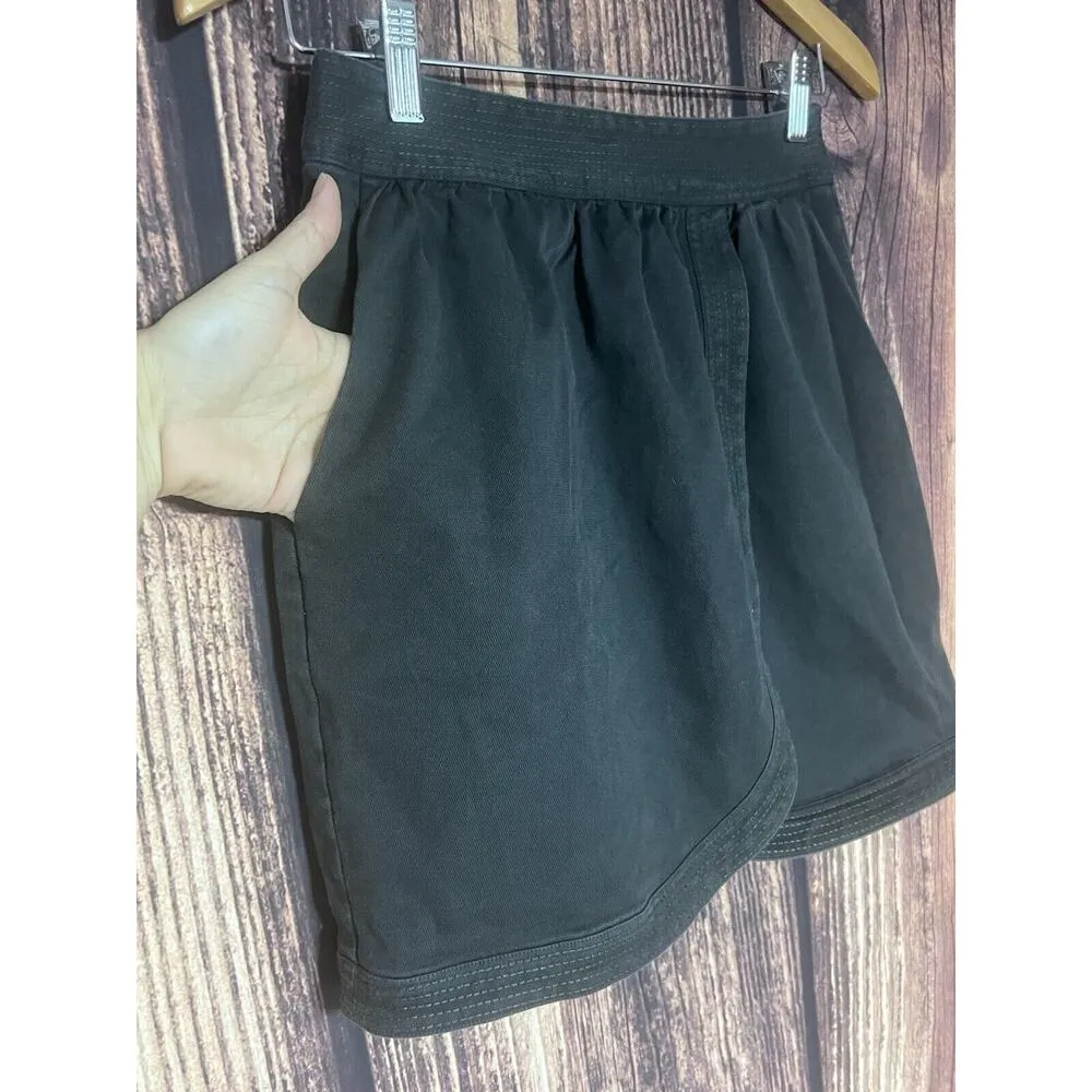 Leifsdottir Gray Wrap Mini Skirt Jeans Size 0 Anthropologie Moto Rock Grunge - Image 2