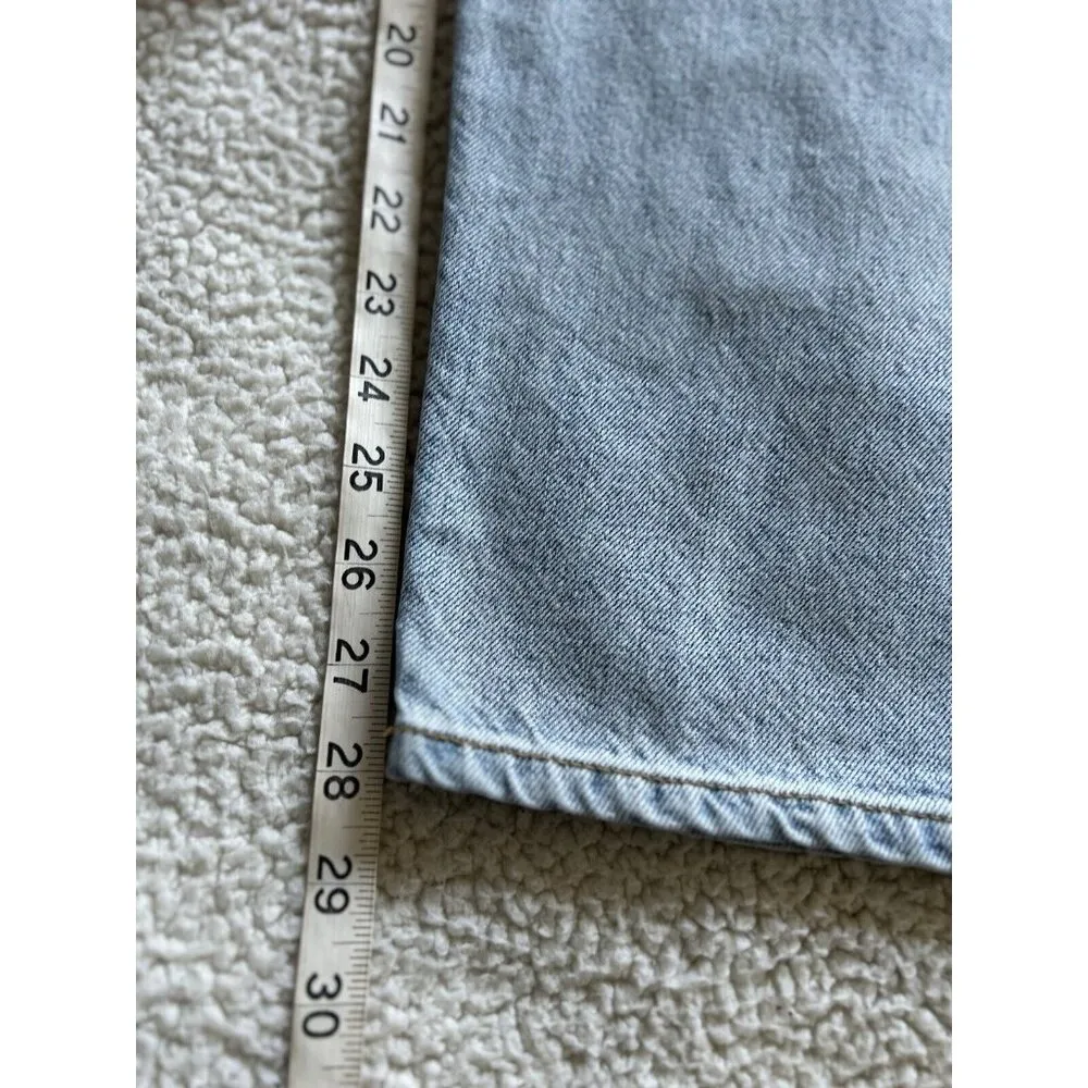 Daily Blue Mantra Jeans Wide Barrel Leg Button Fly High Rise in Lake Blue Sz 31 - Image 15