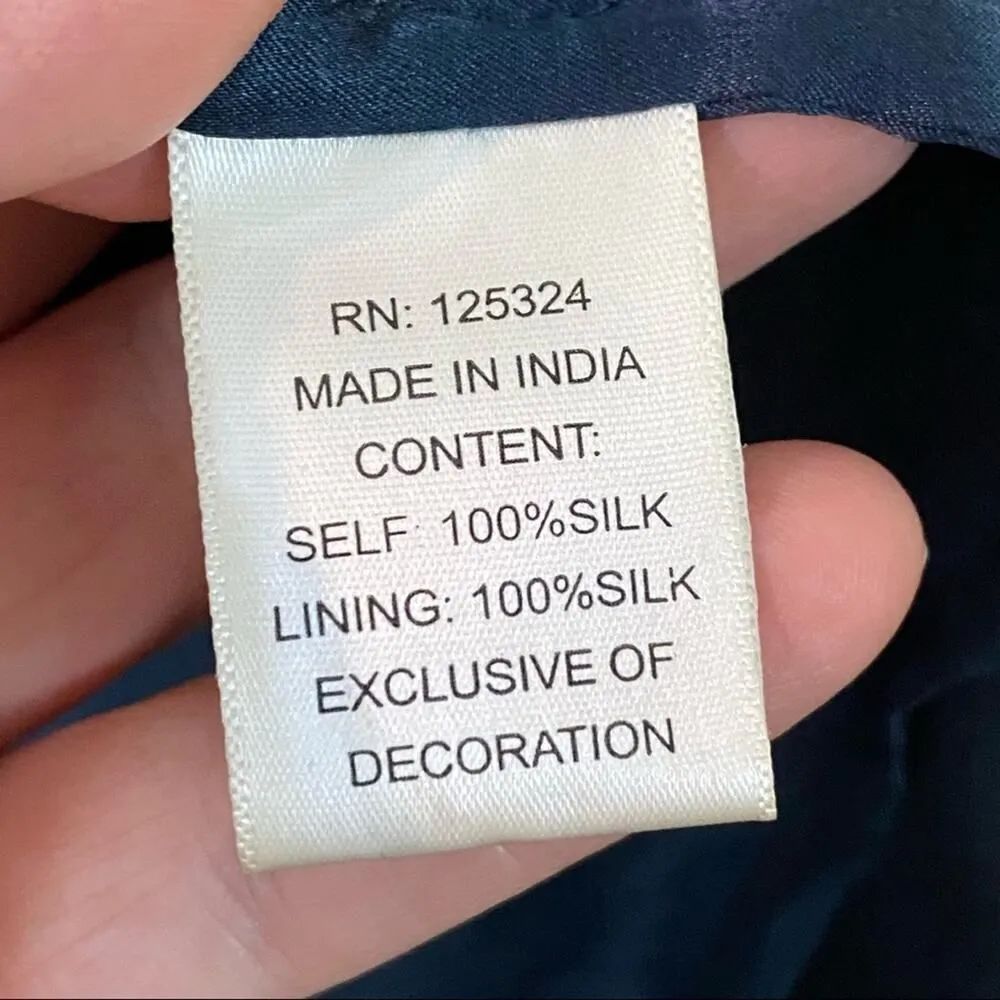 Haute Hippie 100% Silk Blue Dress with Gold Embellishments-Size Small - Image 7