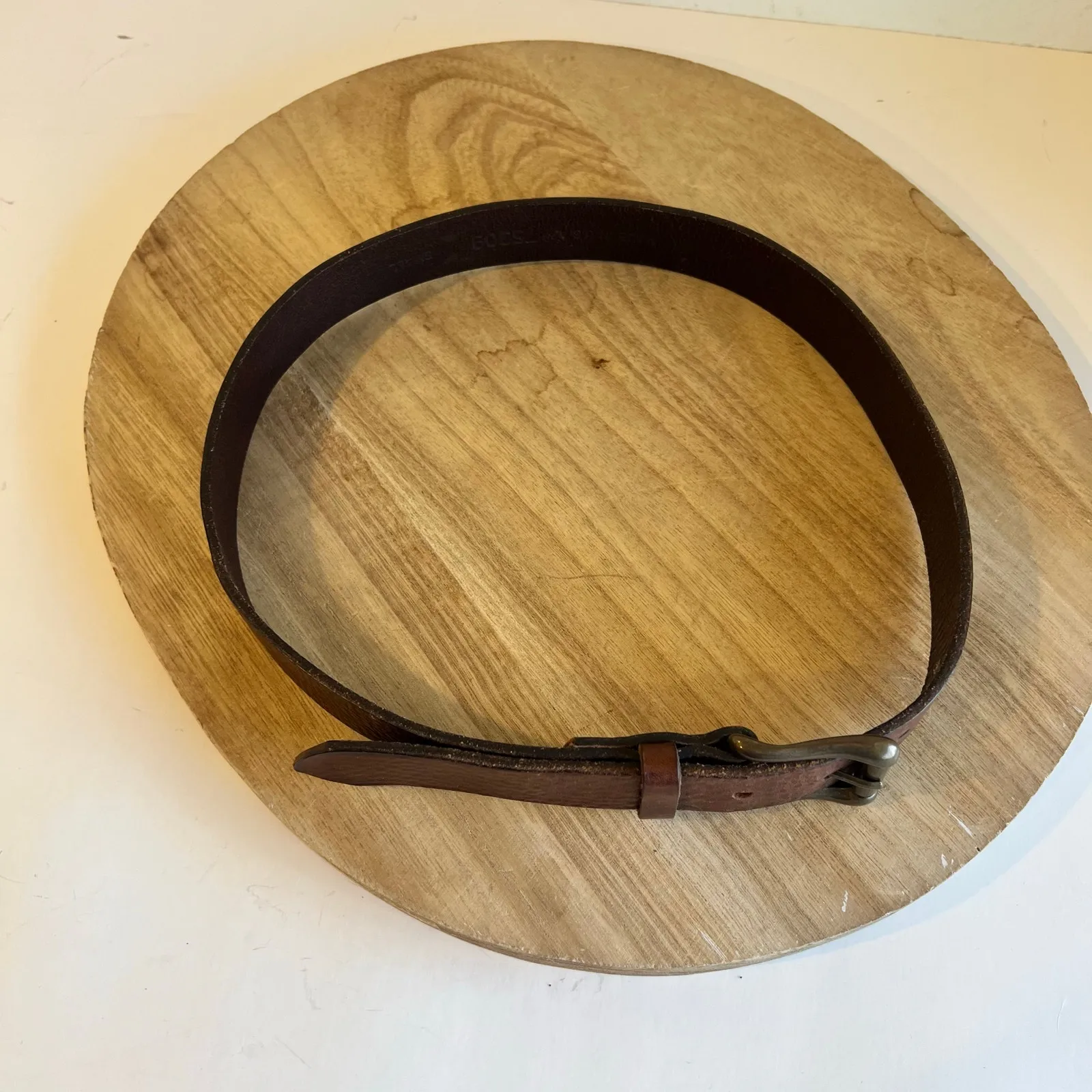 Vintage 90s Etienne Aigner USA Made Brown Genuine Leather Belt Size Small - Image 5