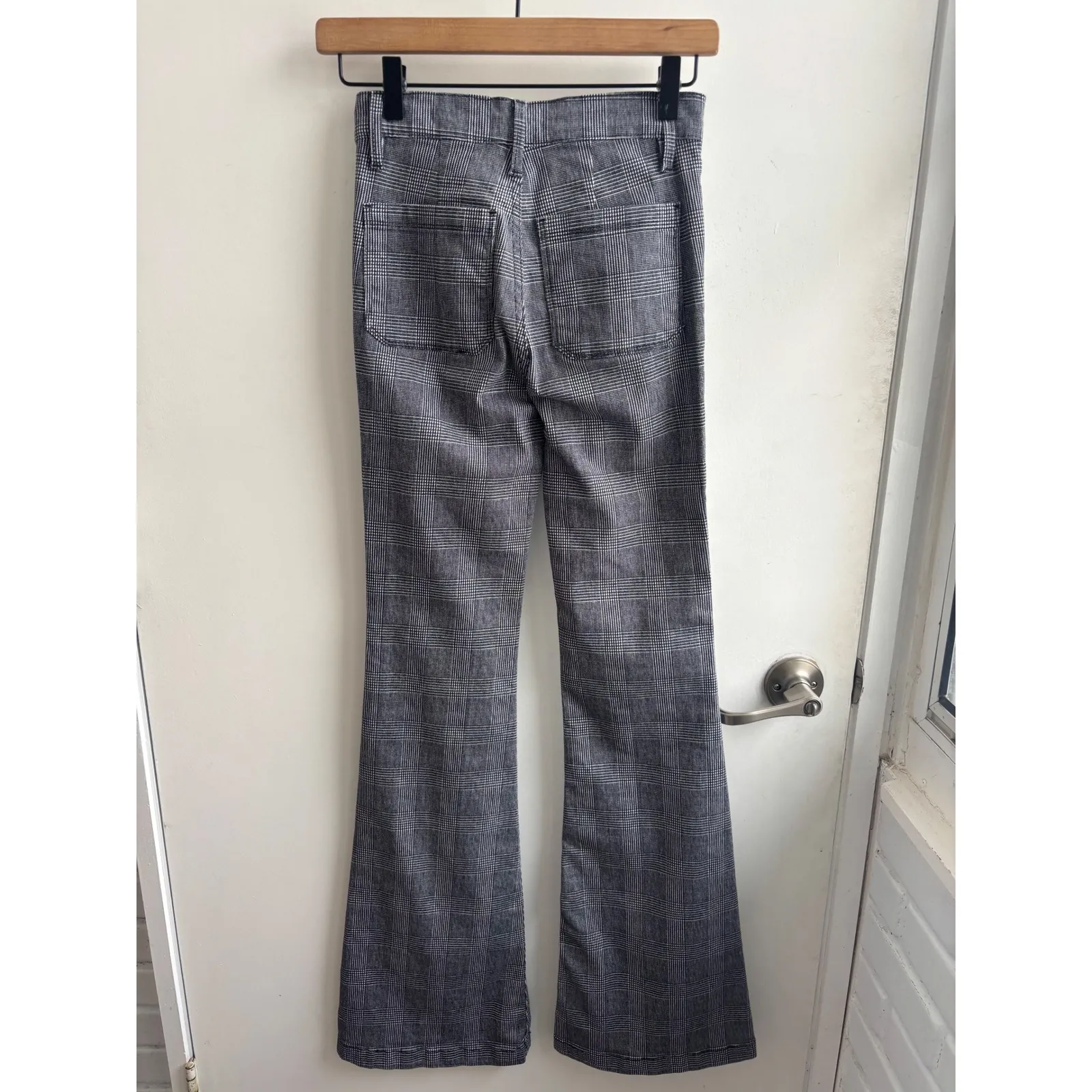 Frame Le Bardot Flare Prince Of Wales Checked Pants 23 boho retro layered - Image 4