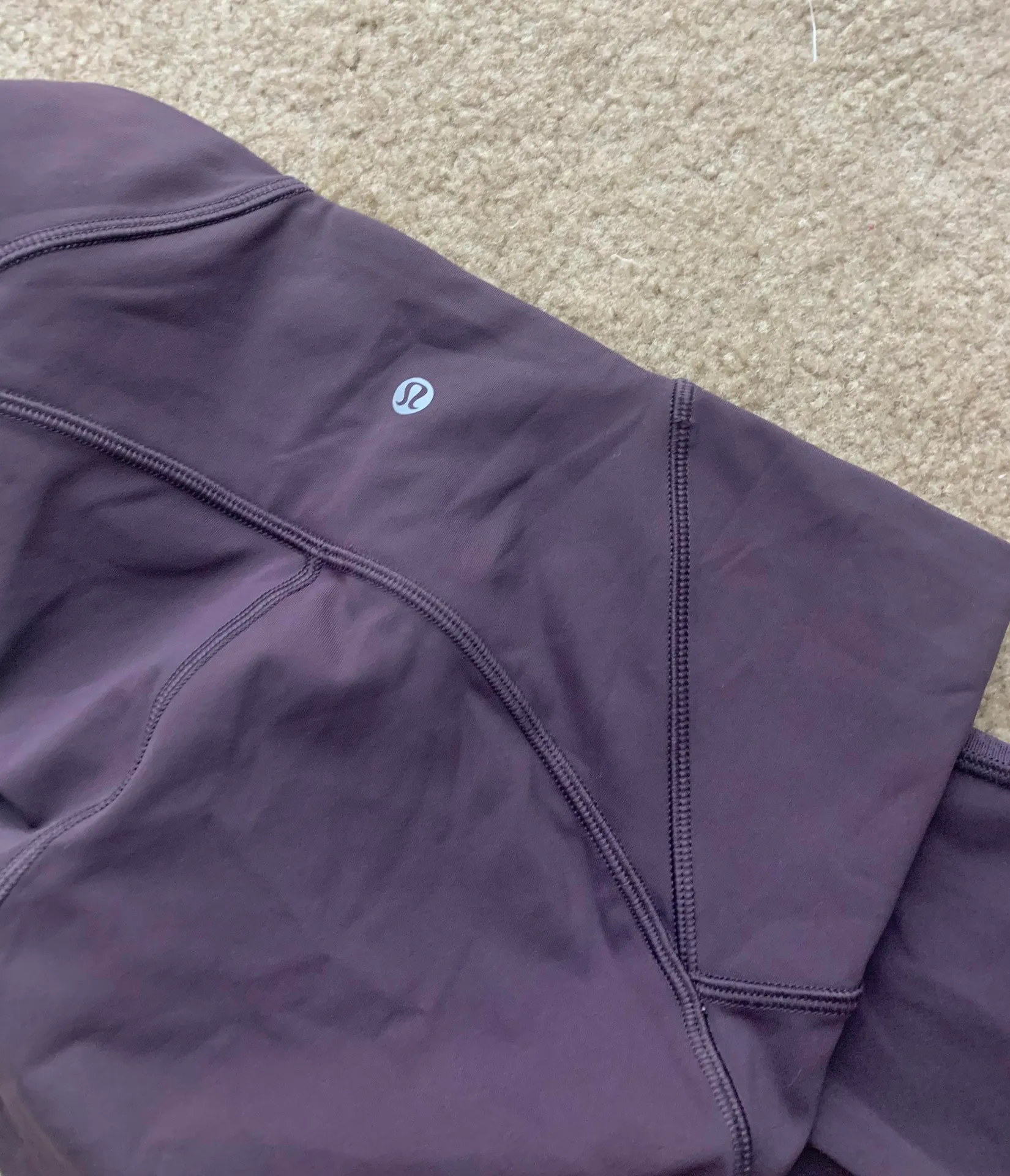 Athletica Purple Cropped Mesh Leggings - Image 3