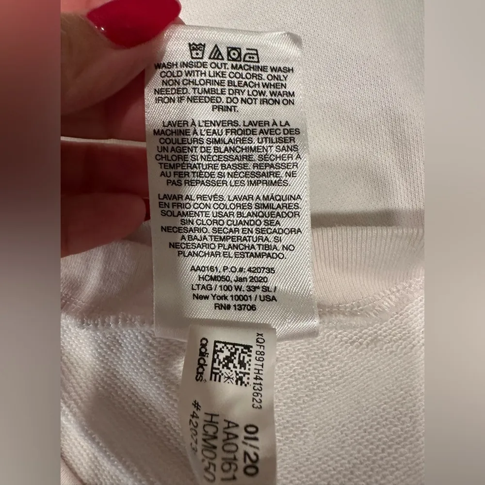 Adidas Multicolor Logo French Terry Top Sleeveless Sweatshirt - Image 5