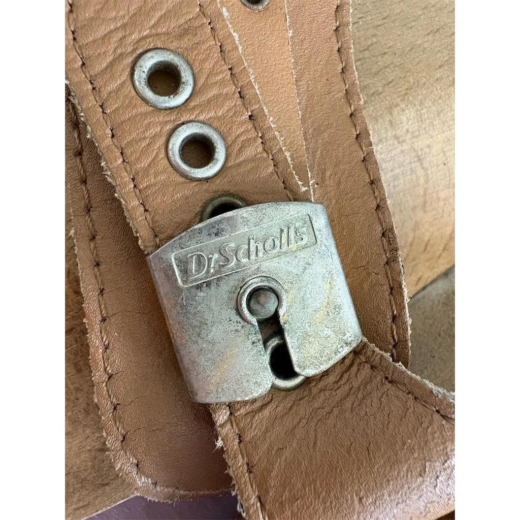 Dr. Scholl's Women's 1978 Vintage Brown‎ Leather Sandals Size 8 Slip - Image 4