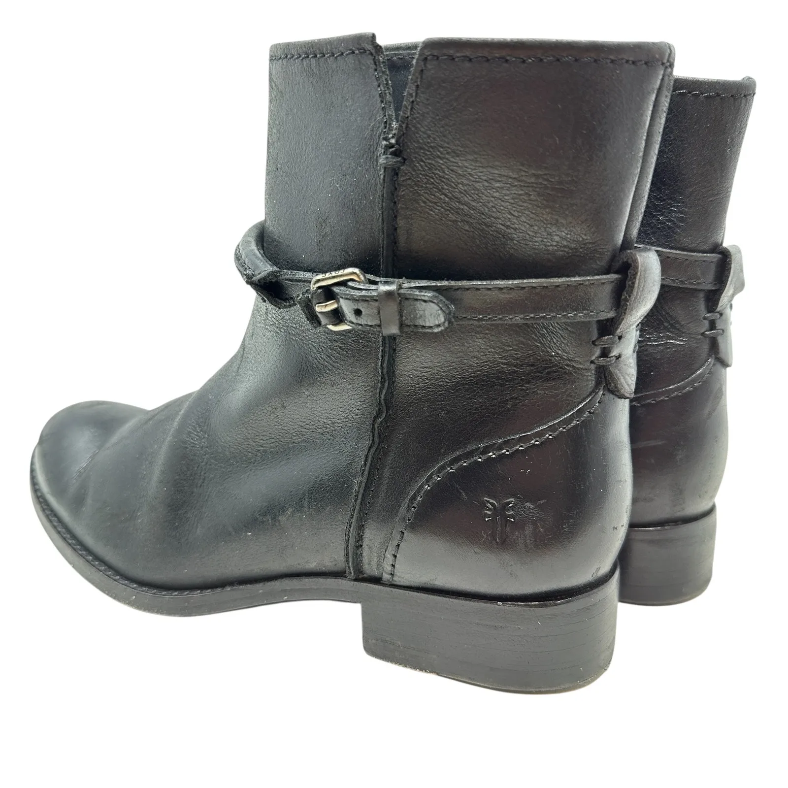Frye Melissa Seam Short Boots Leather Black‎ Size US 6 - Image 13