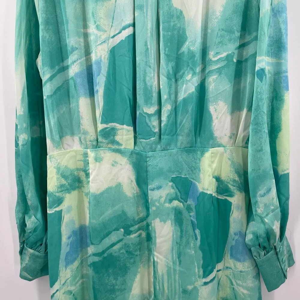 LUXXEL Dress Size 2X Garden Party Satin Midi Plus Curvy Wedding Cocktail Formal - Image 10