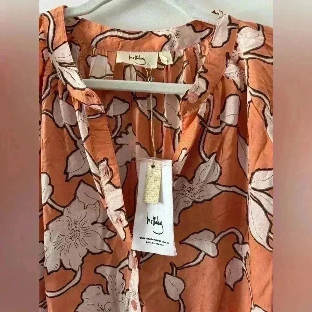 Boutique Australian HOLIDAY Cabana Midi Dress ~ Rainforest ~ Medium~NWT! Floral - Image 11