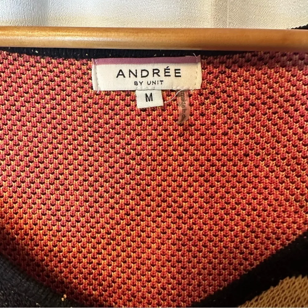 ANDREE by Unit Pink Red Yellow Luscious Lips Kiss Sweater Distressed Women’s M - Image 4