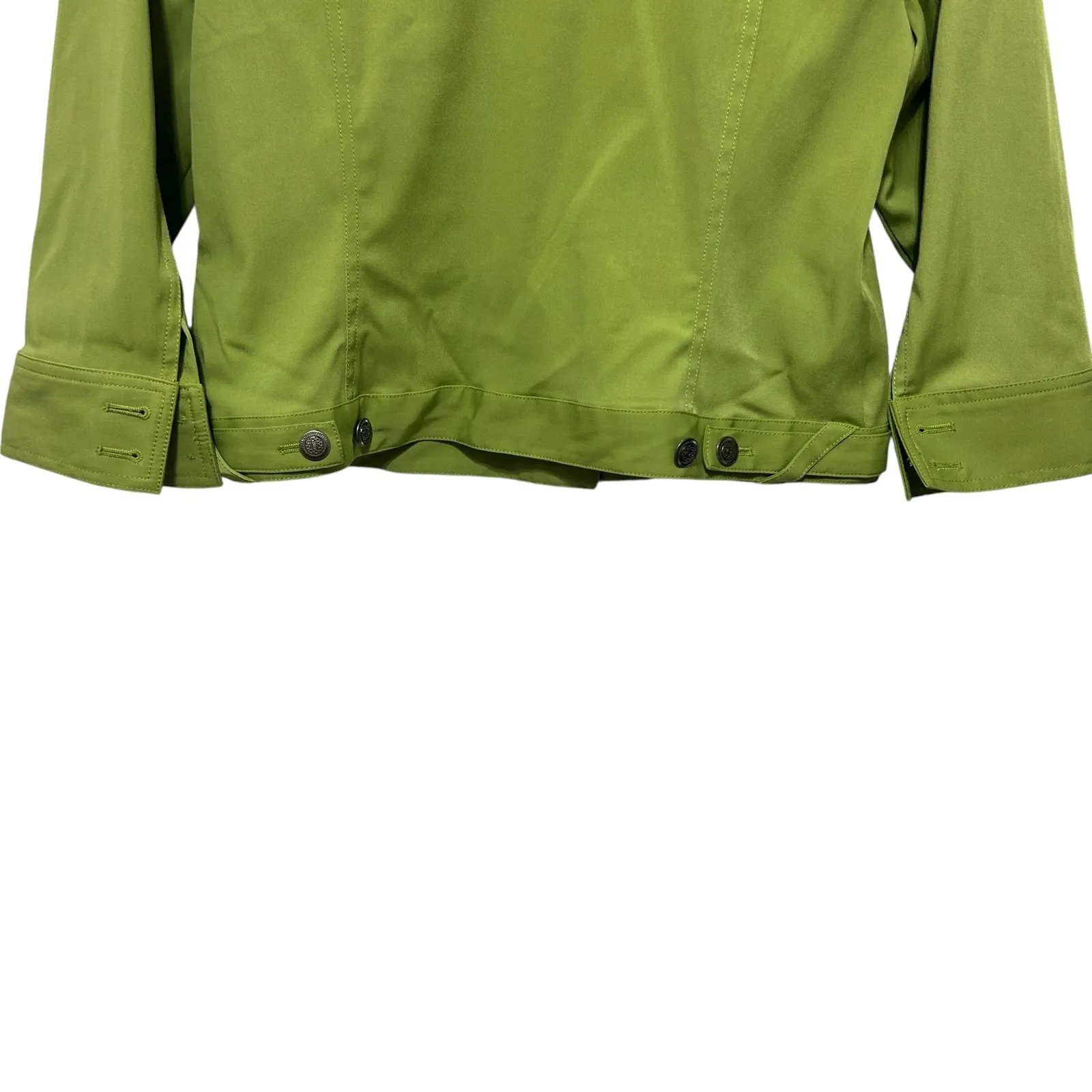 Ruby Rd Women Jacket‎ 12P Green Embellished Neck Stretch Blazer Artsy Beaded - Image 7