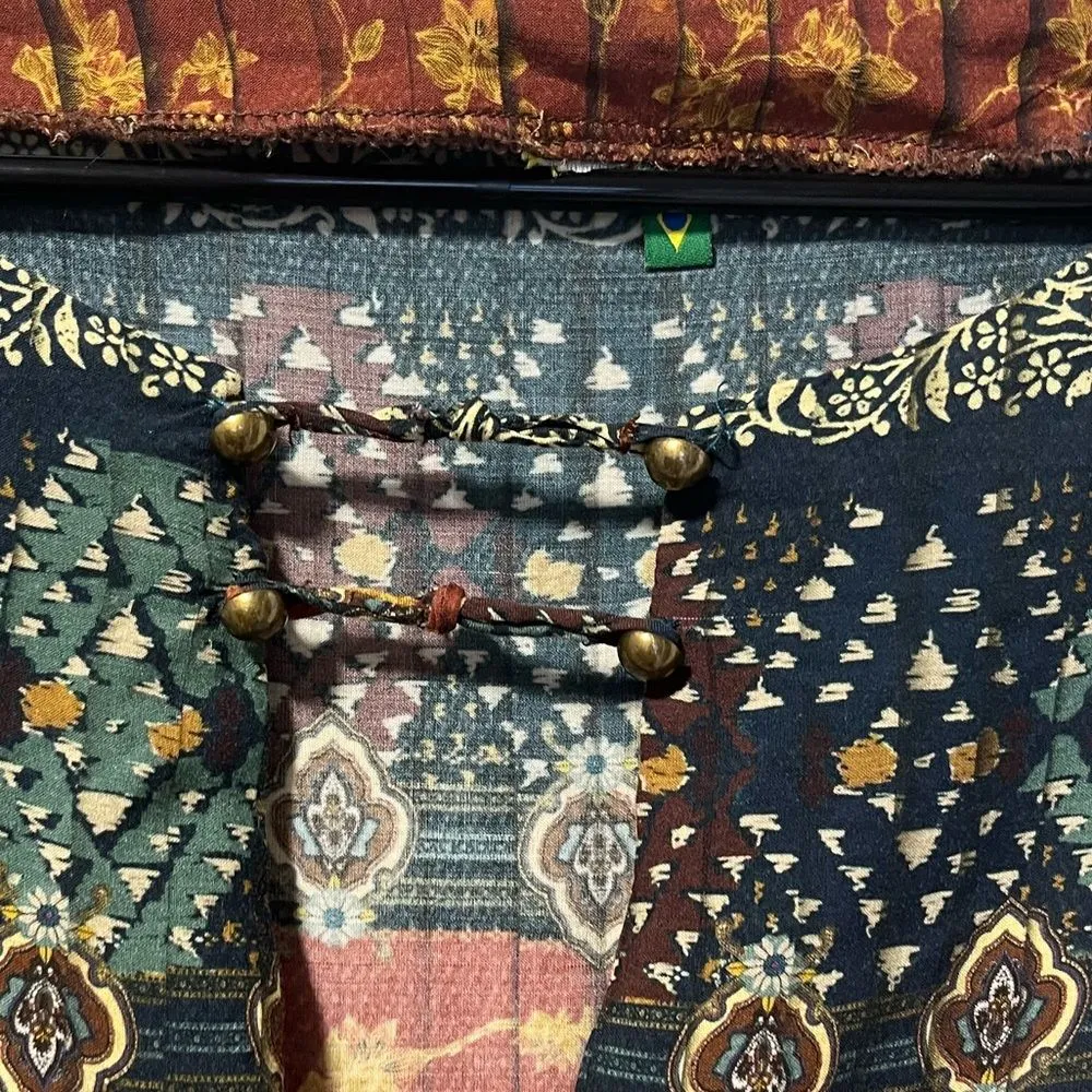 Farm Rio Bohemia mixed patchwork dress size small - Image 4