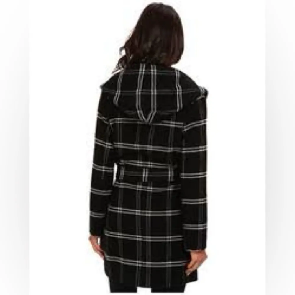 Ralph Lauren Windowpane Plaid Wool Wrap Coat sz 10 - Image 10